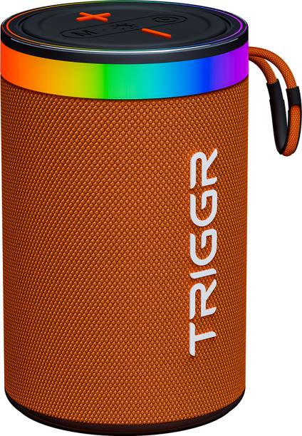 TRIGGR Roar 10 with RGB Lights, Fabric Exterior, TWS & FM Mode, 8H Playtime 10 W Bluetooth Speaker