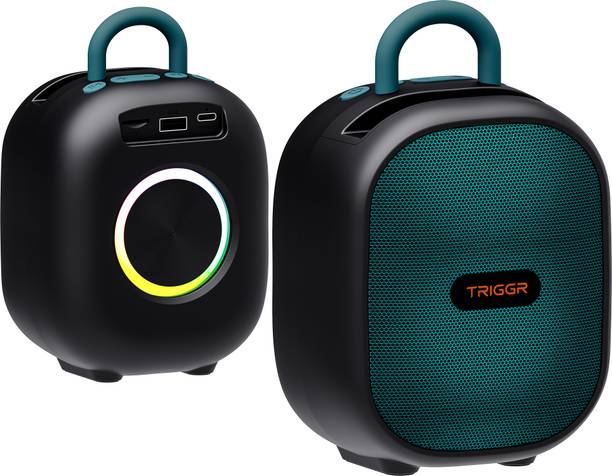 TRIGGR Puls8 Portable , V5.3, FM Mode, Rubber Finish, 8 Hr Playtime 10 W Bluetooth Speaker