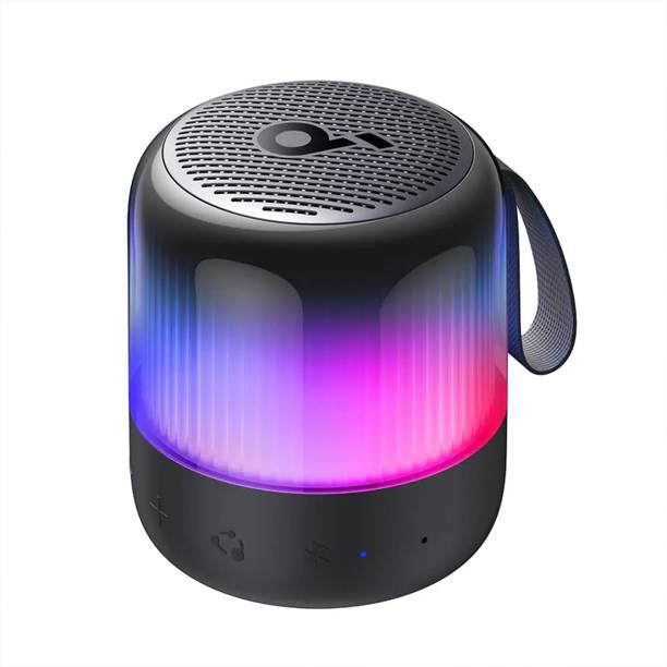 soundcore by Anker Glow Mini 8W with 360Sound, 12hrs IP67, Light Show, Connect over 100 speakers with Google Assistant Smart Speaker