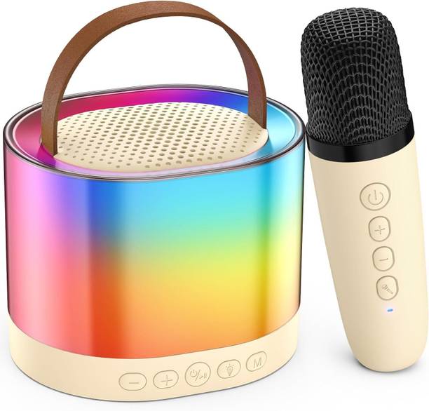 TXOR MERAK, Mini Portable Karaoke with 1 Wireless Mic 5-6 Hrs Playtime 5 W Bluetooth Speaker