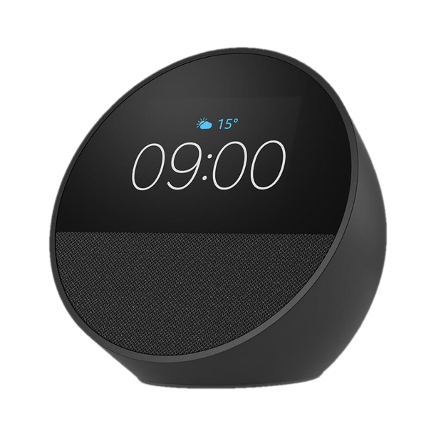 Alexa Echo Spot (2025 release), Smart alarm clock with vibrant sound and Bluetooth with Alexa Assistant Smart Speaker