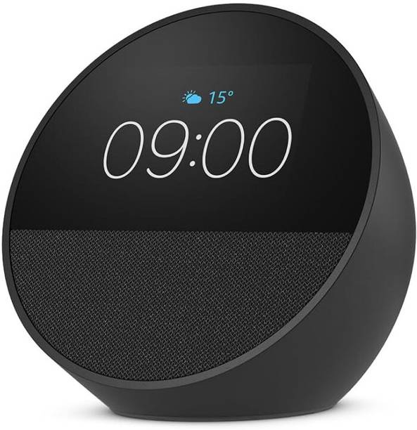 Alexa Echo Spot (2025 release), Smart alarm clock with vibrant sound and Bluetooth with Alexa Assistant Smart Speaker