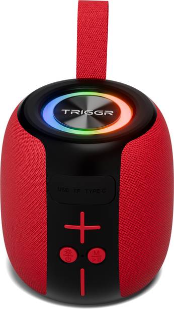 TRIGGR Roar 8 with RGB Lights, Fabric Exterior, TWS & FM Mode, 12H Playtime, BT v5.4 8 W Bluetooth Speaker