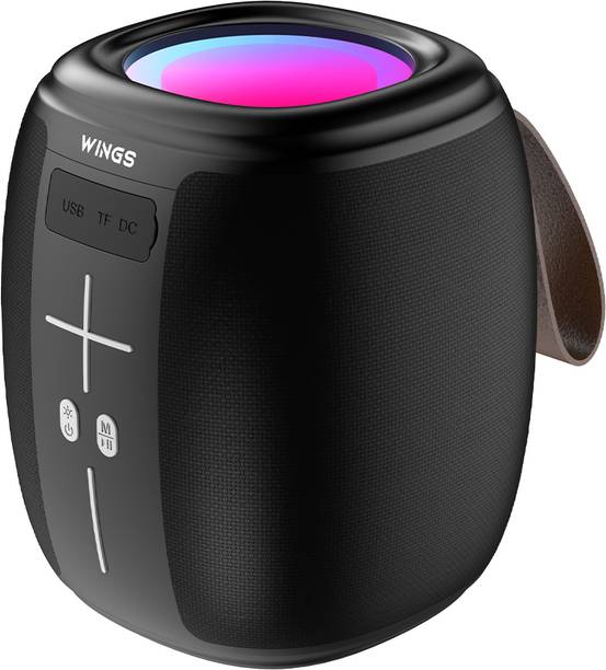 WINGS Upbeat 301 RGB, BT 5.2 wireless upto 12Hrs PT & MIC 10 W Bluetooth Speaker