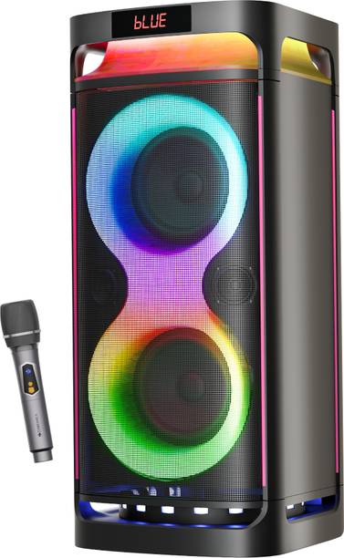 ZEBRONICS Party Fyre 500, 7hrs Playback with RGB, Wireless Mic, TWS, USB, AUX, 140 W Bluetooth Party Speaker