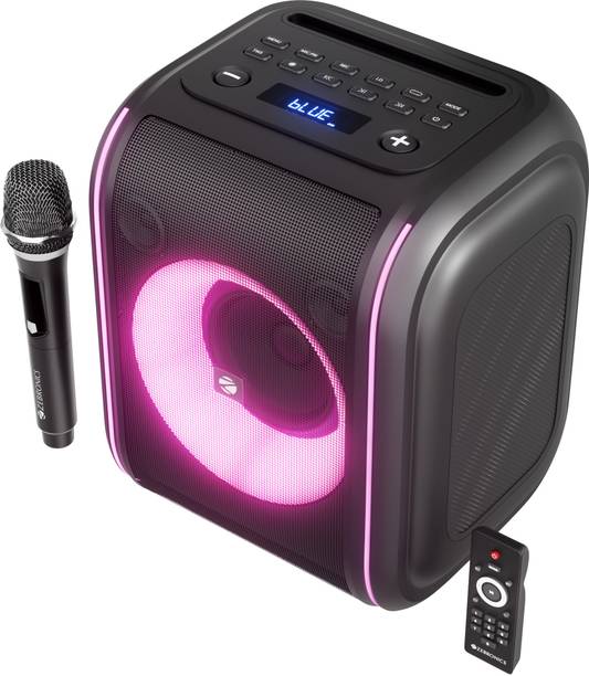 ZEBRONICS Sound Feast 880, 8h Playback, BT v5.4, RGB lights, USB, AUX, Wireless 