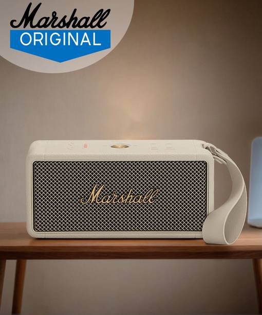 Marshall Middleton Portable Bluetooth Speaker 20+ Hour Playtime, 360° Sound, Waterproof 50 W Bluetooth Speaker