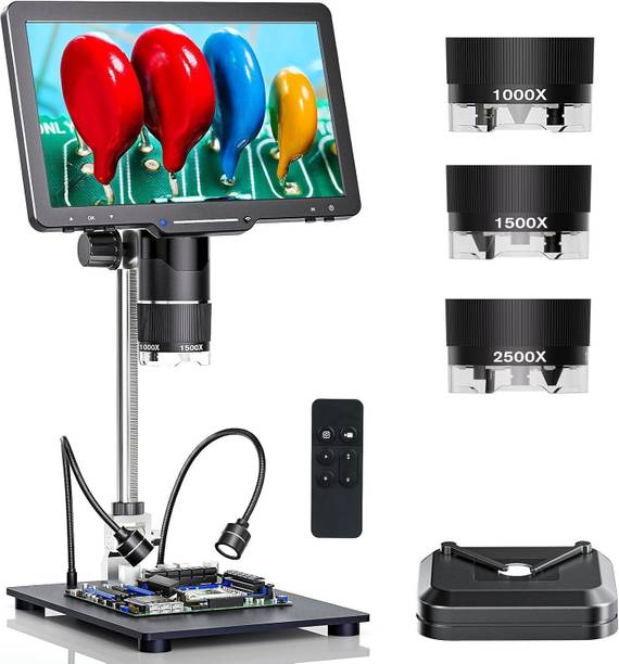 Etzin LP101T 10.1" 3 Lens 2K HDMI Digital Microscope 2500X, EPL-1394IM Coin Spectroscope