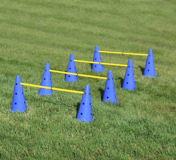 LYGER LYGER Agility Cone Hurdle Kit, 15inch Cones with Poles Plastic Speed Hurdles