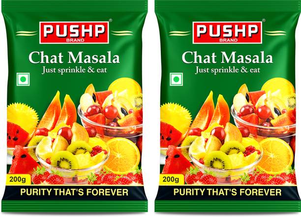 Pushp Brand Chat Masala Pouch (Pack of 2, 200g in each Pack)