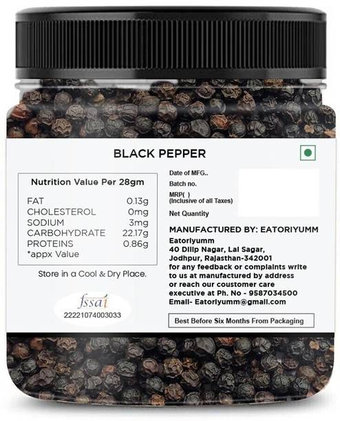 ईटोरियम Black Pepper- Kali Mich| Bold Size - Grade