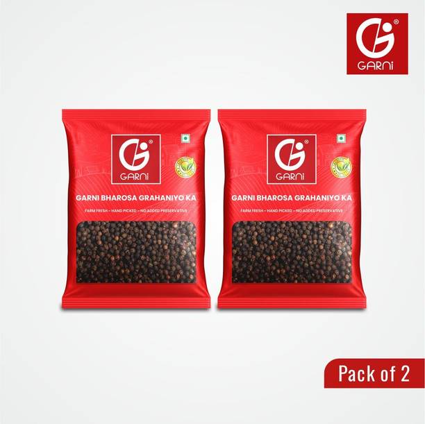 गरनी Black Pepper | Whole Kali Mirch | Peppercorn | 100gm