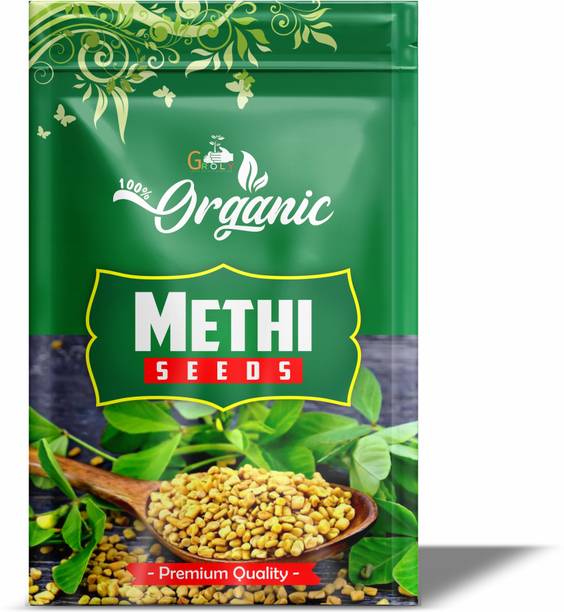 Groly 100% Organic Methi Seed | Rich in Antioxidants & Vitamins| Fenugreek Seeds