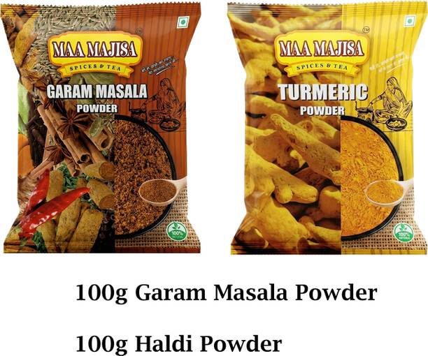 MAAMAJISA Special Rajwadi Garam Masala 100g and Turmeric Powder 100g