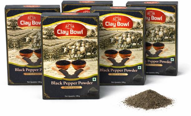 ClayBowl Black Pepper Powder- 500g | Kali mirch powder (Bold quality) |