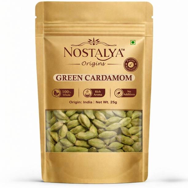 Nostalya Premium Green Cardamom (Elaichi) | Strong Aroma | No Preservatives