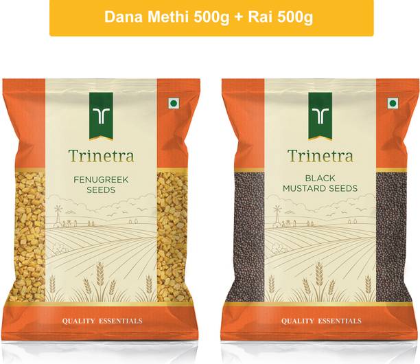 Trinetra Dana Methi 500 g & Rai 500 g Combo Pack 1000g