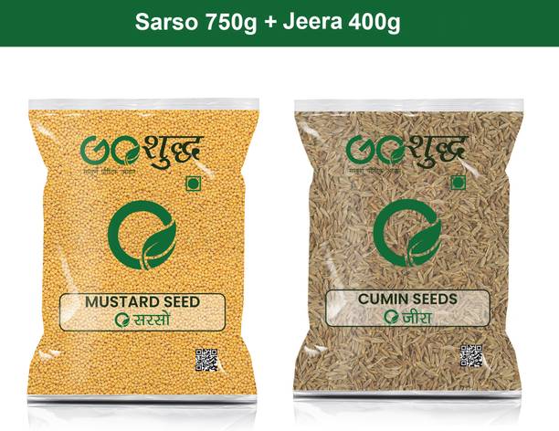 Goshudh Jeera 400gm & Sarso 750gm Combo Pack 1150g