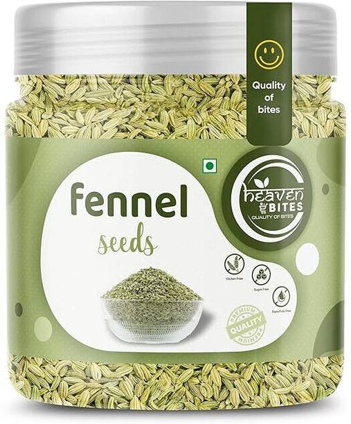 HEAVEN BITES Fennel seeds (Barik Saunf) Whole Organic, Fresh, Aromatic, Perfect for Cooking