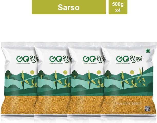 Goshudh Premium Quality Sarson (Mustard Seeds)-500gm (Pack Of 4)
