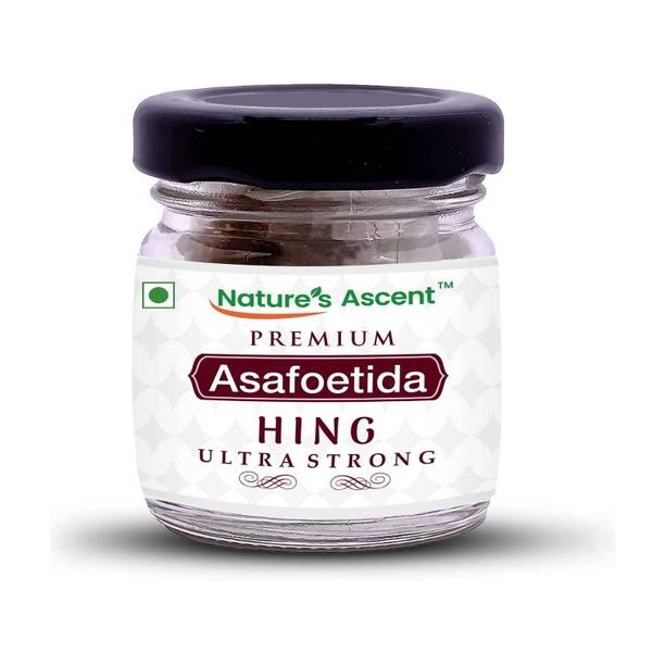 Nature's Ascent Pure Asafoetida (Hing) Ultra Strong | No Flour, Emulsifiers, Additives & Fillers