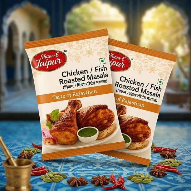 Shaan-E Jaipur Chicken Fish Roasted Masala Pack of 2 Tikka Roast Flavor Mix