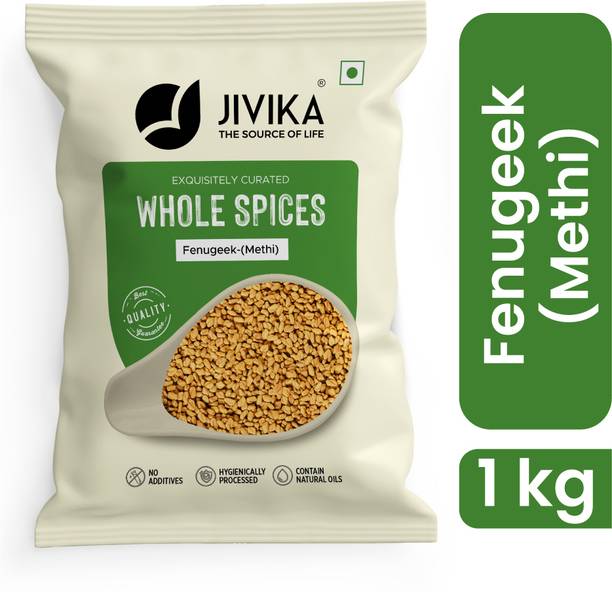 jivika Organics Fenugreek Seeds 1 KG, Methi for Cooking, Seasoning and Health Benefits