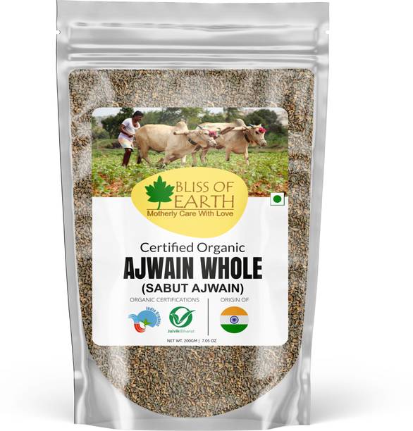Bliss of Earth Organic Ajwain / Carom Seeds Spices & Masala For Better Hair, Health & Cooking