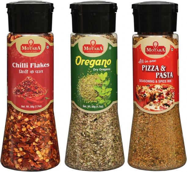 motaba masala Italian Pizza Seasoning(70Grams), Chilli Flakes and Oregano(50Grams)
