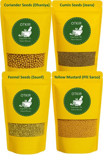 Otkir Cumin (Jeera) Coriander (Dhaniya) Mustard (Sarso) Fennel Seeds (Saunf) Combo