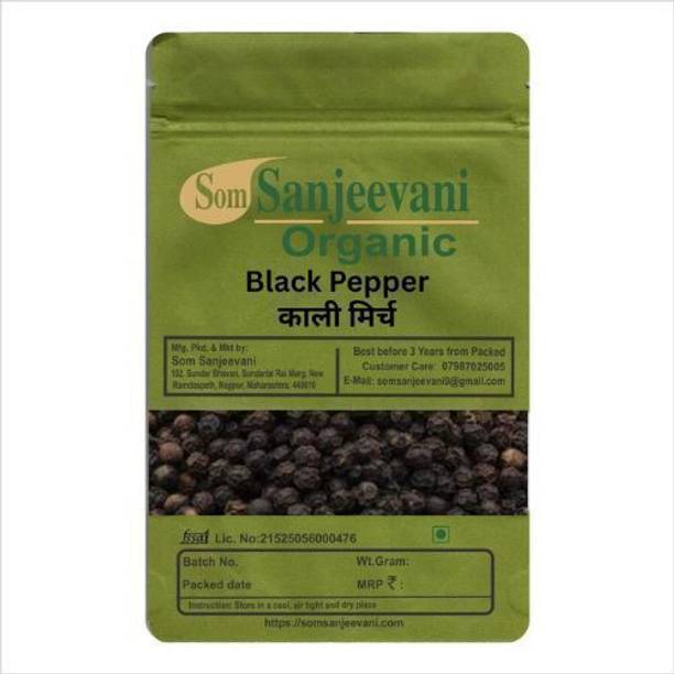Som Sanjeevani Organic Black Pepper Whole-50g-Kali Mirch -Digestion-Natural-असली