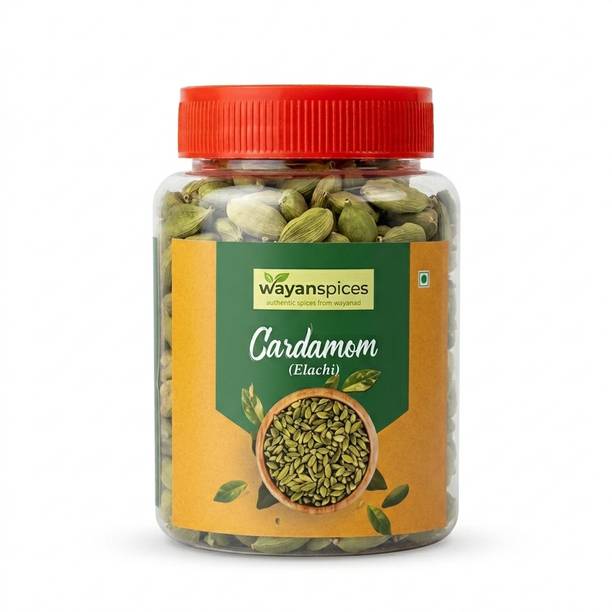 wayanspices Wayanad Green Cardamom 100g 7-8mm Bold Elaichi Pods Natural Aromatic Spice