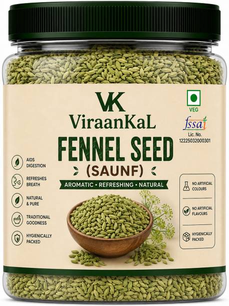 VIRAANKAL Fresh Green Fennel Seeds (Saunf) for Digestive Health & Mouth Freshener