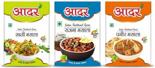 AADAR Vegetarian Delight Combo (Sabji Masala, Raita and Rajma Powder),,