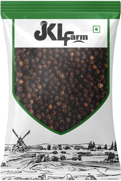 JKL Farm 100 Gram Whole Black Pepper (Kali Mirch) | Whole Peppercorns for Cooking