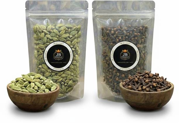 जेबी मसाले Green Cardamom 50g & Cloves 50g Combo | Premium Whole Elaichi & Laung