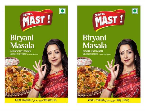 JHAVERI'S MAST Biryani Kesar Yukt, Biryani Masala – Aromatic & Pure Spice Mix 100g, Pack of 2
