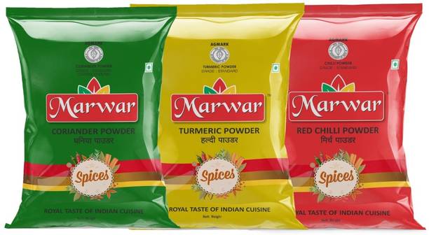 Marwar Mirchi Powder+ Coriander(Dhania)+Turmeric(Haldi)Powder Saver Pack