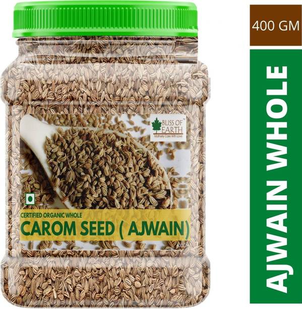 Bliss of Earth 400gm Certified Organic Ajwain Seeds Masala Carom Seeds