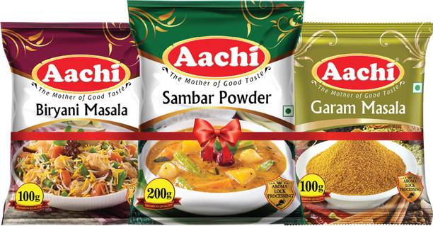 Aachi Sambar Powder, Garam, Biryani Masala