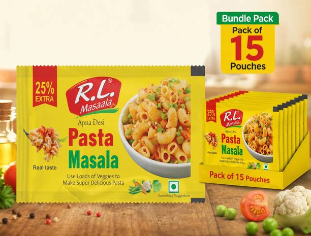 R.L. Masala RL Pasta Masala 15 Pouches | Italian Style Pasta | Instant Pasta Masala Sachets
