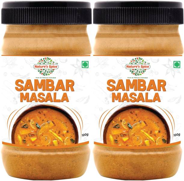 Nature's Spice Sambar Masala - 200 Grams, Combo Pack of 2 x 100 Grams Ready Masala for Sambar