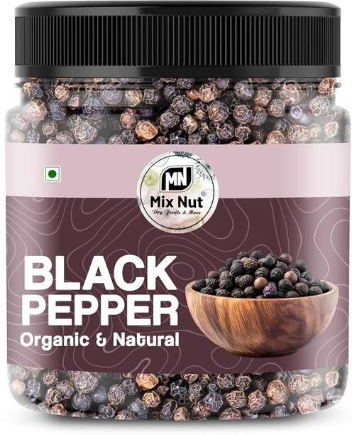 MIX NUT Organic Black Pepper, Natural Whole Peppercorns Spice Kali Mirch 500 grm
