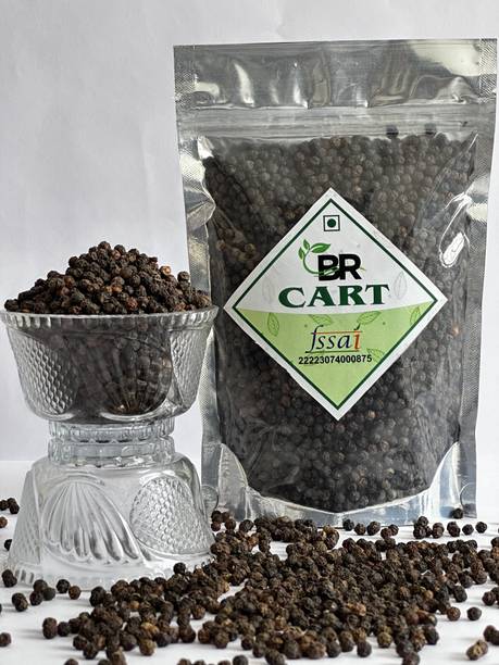 BR CART Natural Black Pepper Whole | Pepper Corn (Kali Mirch Sabut) Grade - Big Size