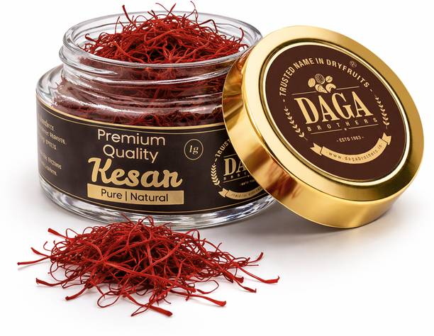 Daga Brothers Premium Quality Kesar/Saffron/Zafran Threads for Cooking, Skin & Pregnancy, 1g