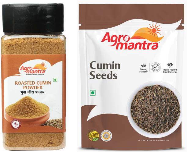 Agro Mantra Combo of Cumin Seeds 100gm & Roasted Cumin Powder 100gm