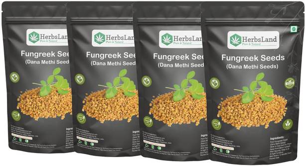 HerbsLand Premium Quality Dana Methi (Fenugreek Seeds)-(100 gm Each) (400 gm)