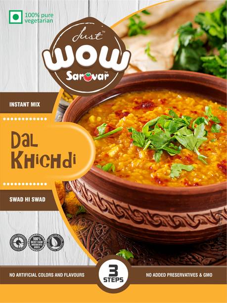 Just Sarovar Dal Khichdi Instant Mix, 200g, Pure Vegetarian, 3-Step Preparation