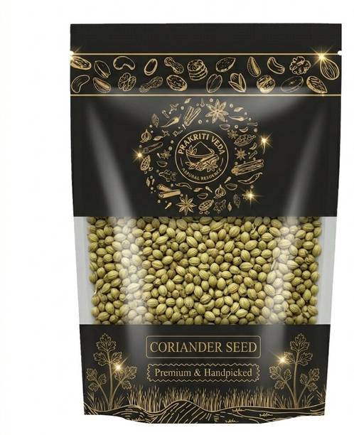 PrakritiVeda Coriander Seed Whole| Sabut Dhaniya | 100gm | 100% Natural