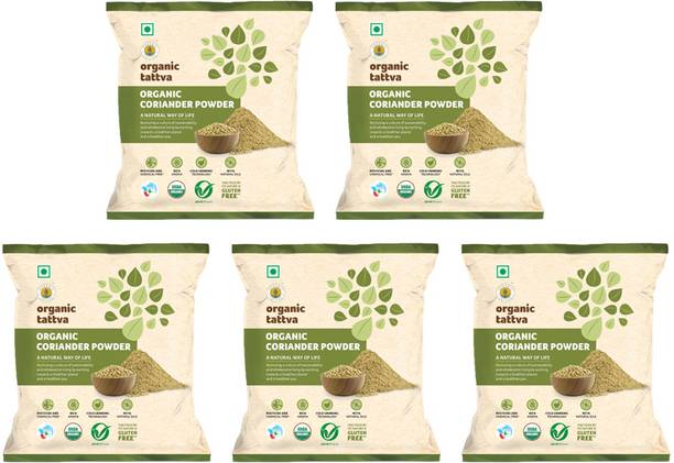 Organic Tattva Dried Coriander Powder (Dhaniya), 100 Gram Each